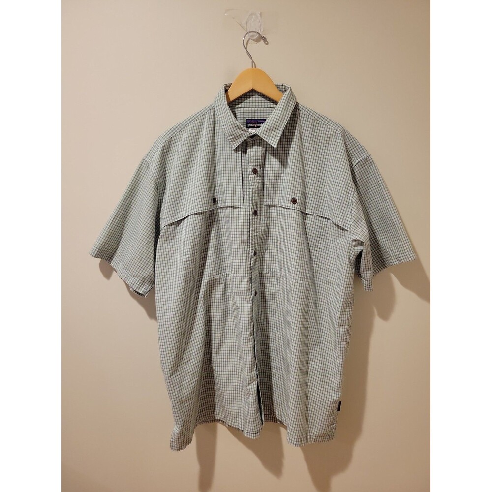 Patagonia Island Hopper Shirt Men’s 2XL Plaid Short Sleeve Fishing Hiking 52135